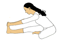 janū śīṛṣāsana (Kopf-zum-Knie-Haltung)